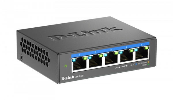 D-LINK DMS-105 UNMANAGED SWITCH 5 PORT, Interfata: 5 x 10/100Mbps/1G/2.5G, - imagine 5
