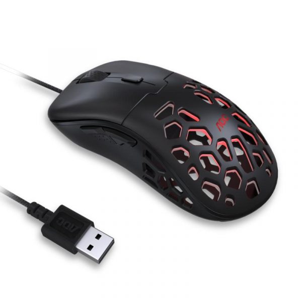 Mouse AOC GM510B, ergonomic, USB 2.0, 16000DPI, 6 butoane, RGB, - imagine 10