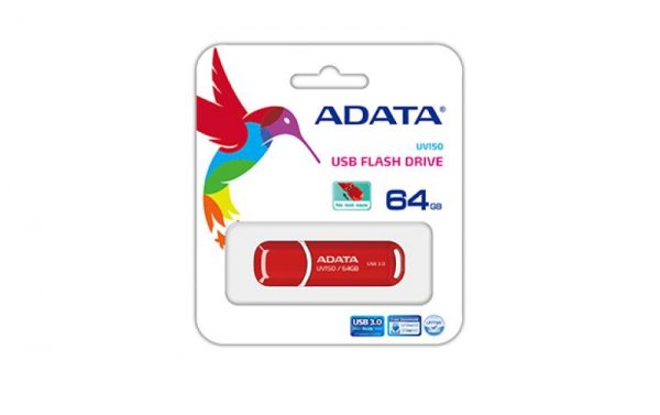 Memorie USB Flash Drive Adata UV150, 64Gb, USB 3.0, rosu - imagine 5