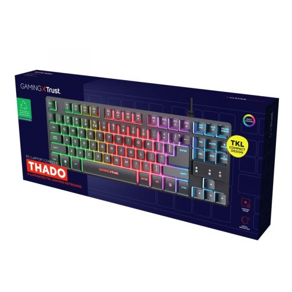 Tastatura Trust GXT 833 Thado TKL, neagra - imagine 8