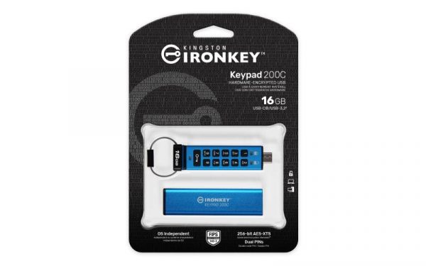 16GB Kingston Ironkey Keypad 200C USB Fl - imagine 8