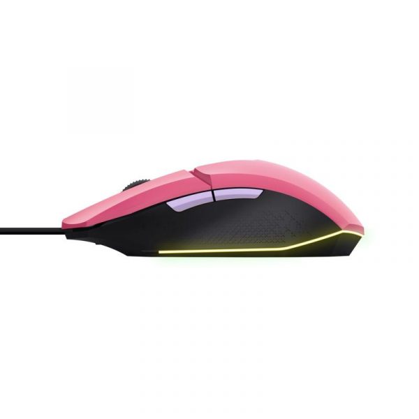 Mouse Trust GXT110W Felox cu fir,  6400 DPI, roz - imagine 11