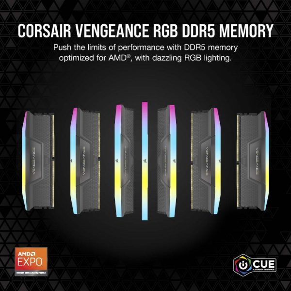 Memorie RAM Corsair Vengeance RGB 32GB DDR5 6000MHz CL36 Kit - imagine 9