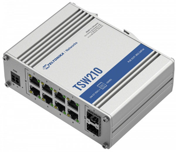TELTONIKA INDUSTRIAL 8PORT UNMANAGED SWITCH TSW210, Interfata: 8 x ETH - imagine 5