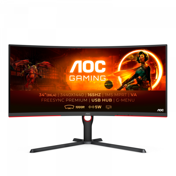 Monitor AOC 34" CU34G3S/BK
