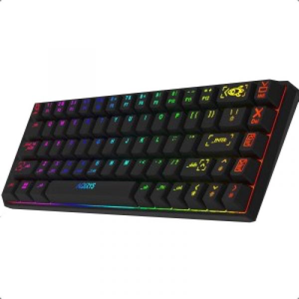 Tastatura mecanica 65% AQIRYS Mira, wireless/bluetooth/wired, switch-uri Outemu Red, 68 - imagine 12