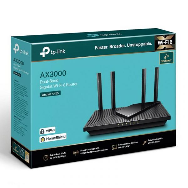 TP-Link Wireless Router, ARCHER AX55 ;WI-FI 6 ,dual band AX3000 - imagine 11