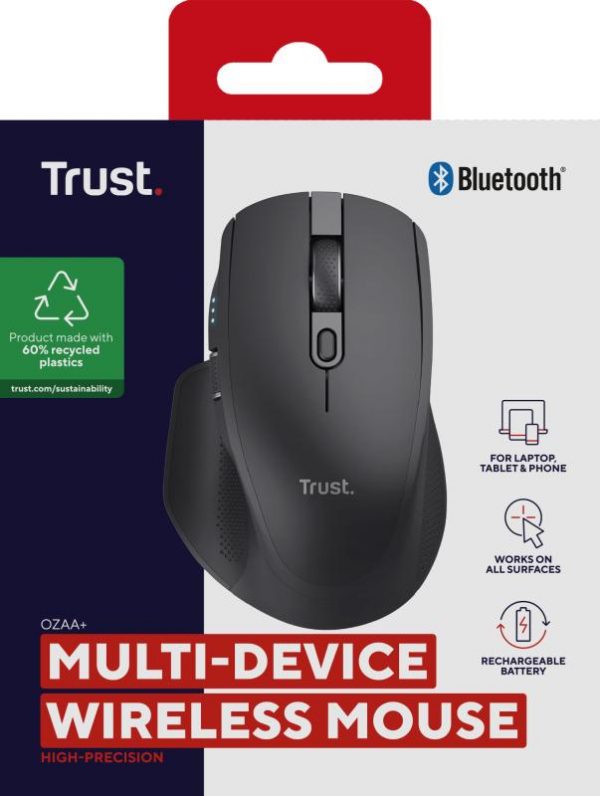 Mouse Trust Ozaa+, wireless RF 2.4GHz, bluetooth, conectivitate USB 1.1, - imagine 18