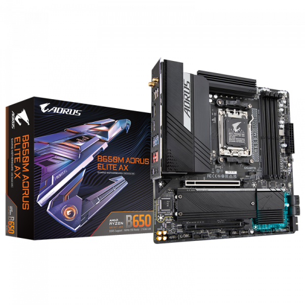 Placa de baza Gigabyte B650M AORUS ELITE AX AM5 - imagine 8
