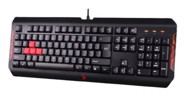 Tastatura A4Tech Bloody Q100 cu fir, US layout, neagra - imagine 9