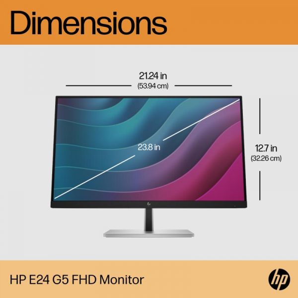 Monitor 23.8" HP E24 G5, LED, IPS, FHD 1920x1080, 16:9, - imagine 12
