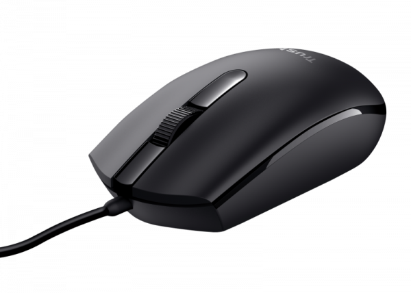 Mouse Trust Basi, cu fir, negru - imagine 3