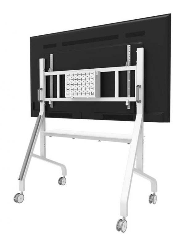Stand podea mobil/fix Neomounts FL50-575WH1; pentru display-uri cu diagonale 65"-110", - imagine 8