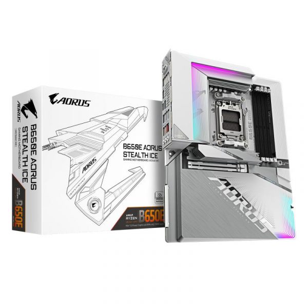 Placa de Baza GIGABYTE B650E AORUS STEALTH ICE AM5 - imagine 9