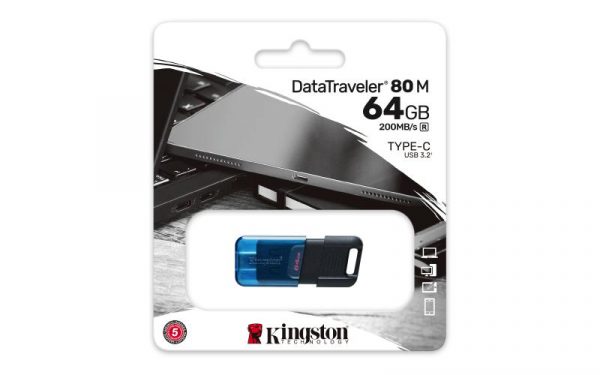 Memorie USB Flash Drive Kingston 64GB Data Traveler 80, USB-C - imagine 11