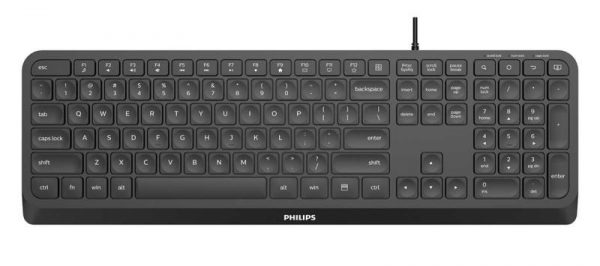 Tastatura Philips SPK6207, cu fir, 104 taste, 1.6m, negru - imagine 6