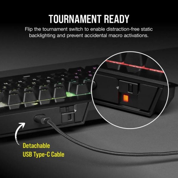 CORSAIR K70 RGB TKL CHAMPION SERIES OPTICAL-MECHANICAL, negru  Full - imagine 9