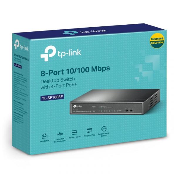 Switch TP-Link TL-SF1008P, 8 port, 10/100 Mbps - imagine 8