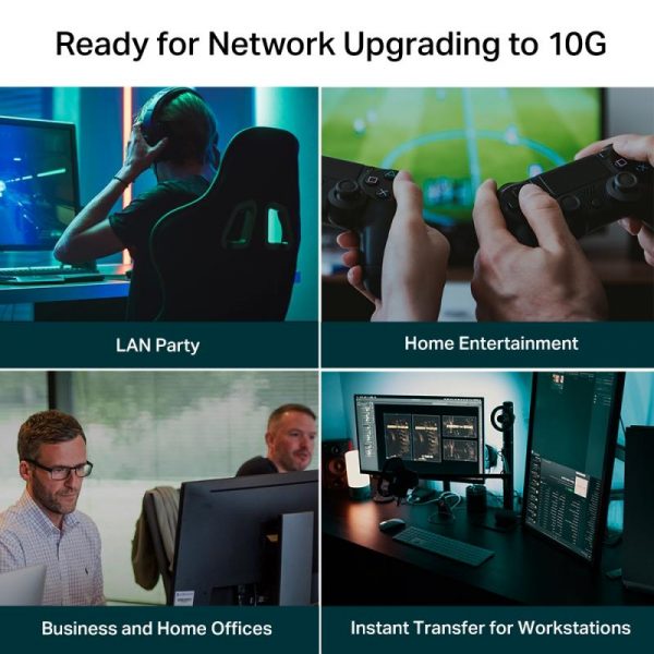 "5-Port 10G Multi-Gigabit Desktop Switch PORT: 5× 10G RJ45 Ports - imagine 9