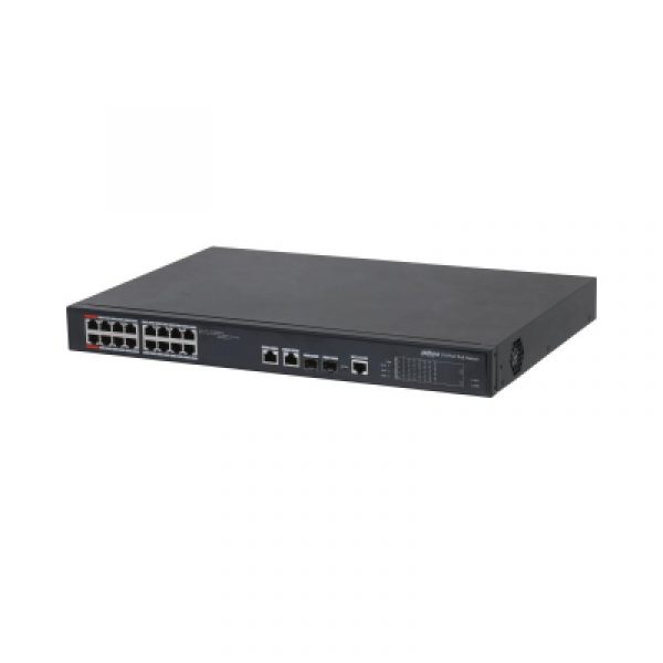 Dahua Managed switch 16 porturi PFS4218-16ET-240, Interfata: 16 x RJ45 - imagine 5