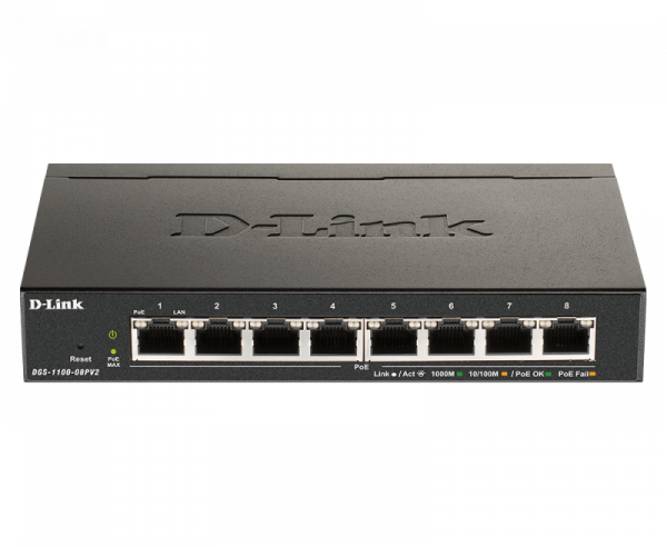 Switch D-Link DGS-1100-08PV2, 8 port, 10/100/1000 Mbps - imagine 3
