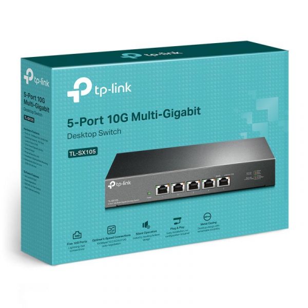"5-Port 10G Multi-Gigabit Desktop Switch PORT: 5× 10G RJ45 Ports - imagine 12