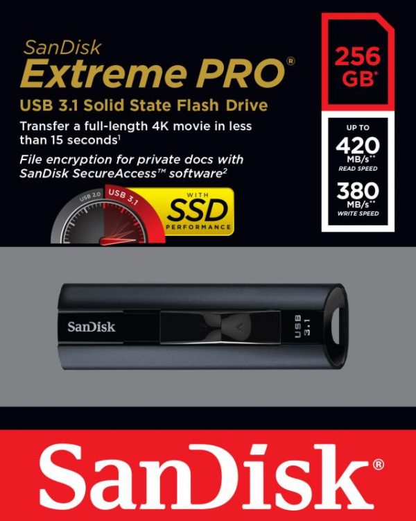 Memorie USB Flash Drive SanDisk Extreme PRO, 256GB, USB 3.1 - imagine 12