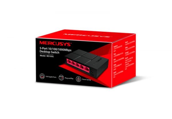 Switch Mercusys MS105G, 5 Port, 10/100/1000 Mbps - imagine 8