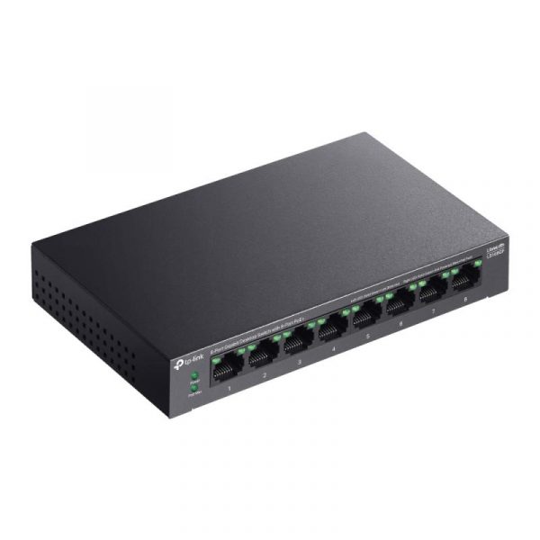 TP-LINK 5-PORT GIGABIT SWITCH LS108GP, interfata  8× 10/100/1000Mbps RJ45 - imagine 11