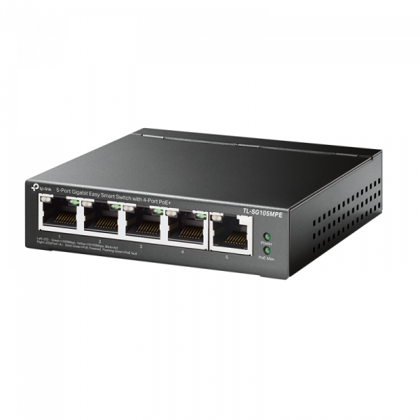 "5-Port Gigabit Easy Smart Switch with 4-Port PoE+ PORT: 4× - imagine 5