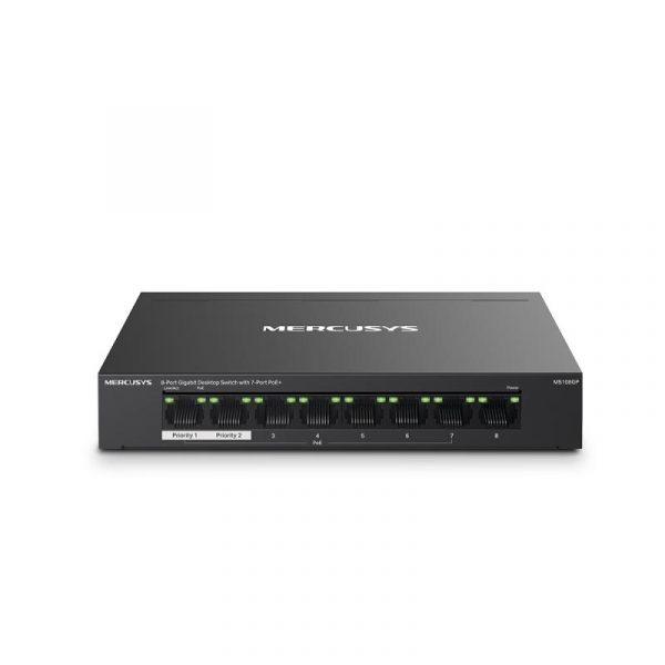 Mercusys Desktop switch 8 porturi Gigabit, MS108GP, 7 porturi POE - imagine 5