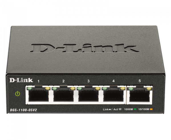Switch D-Link DGS-1100-05V2, 5 port,10/100/1000 Mbps - imagine 3