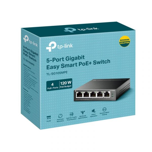 "5-Port Gigabit Easy Smart Switch with 4-Port PoE+ PORT: 4× - imagine 8