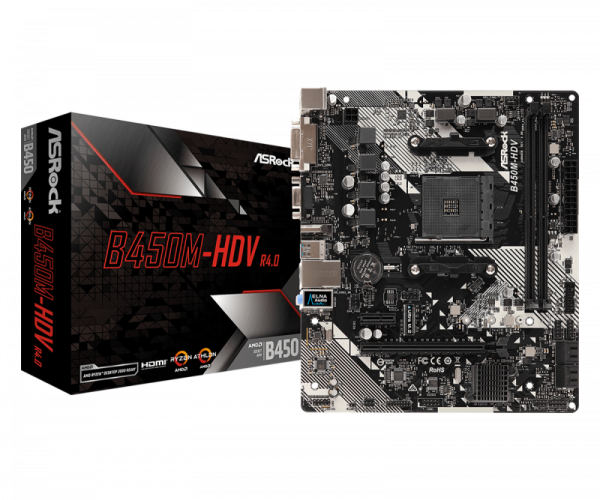 Placa de baza ASRock B450M-HDV R4.0, Socket AM4 - imagine 5