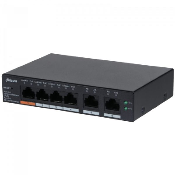 Dahua desktop switch, 6 porturi Gigabit, 4 porturi POE, CS4006-4GT-60, - imagine 5