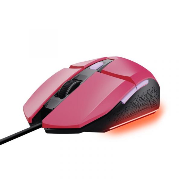 Mouse Trust GXT110W Felox cu fir,  6400 DPI, roz - imagine 7