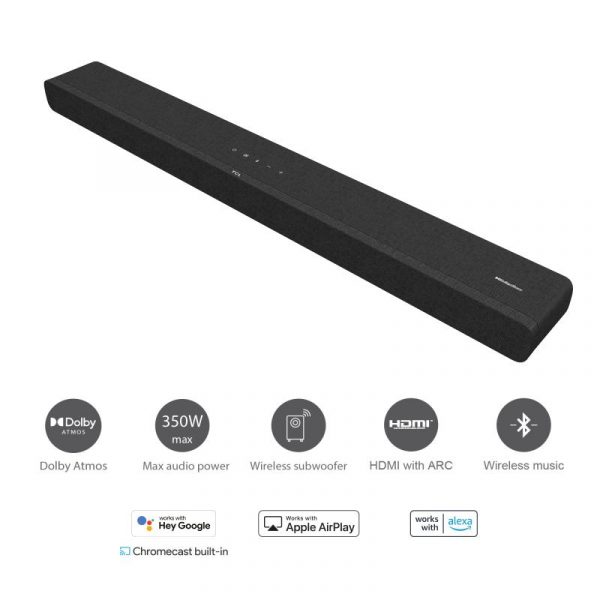 Soundbar TCL TS8132, 3.1.2, 350W, Bluetooth, Dolby Atmos, SubwooferWireless, Negru - imagine 14