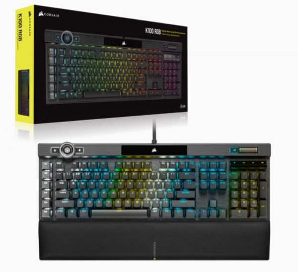CORSAIR K100 RGB OPTICAL-MECHANICAL, negru  Full Key (NKRO) with - imagine 7