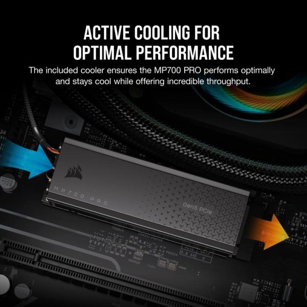 SSD CORSAIR MP700 PRO 2TB Air Cooler PCIe Gen5 x4 - imagine 16