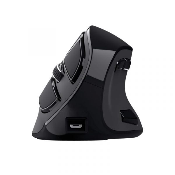 Mouse Trust Voxx, Rechargeable Ergonomic Wireless, negru - imagine 20