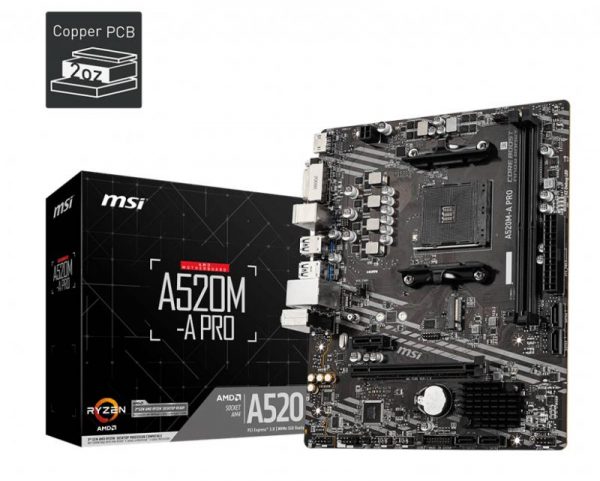 Placa de baza MSI A520M-A PRO, Socket AM4 - imagine 10