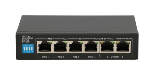 Extralink EUROS V2  PoE Switch  4x 100Mb/s PoE/PoE+ - imagine 3