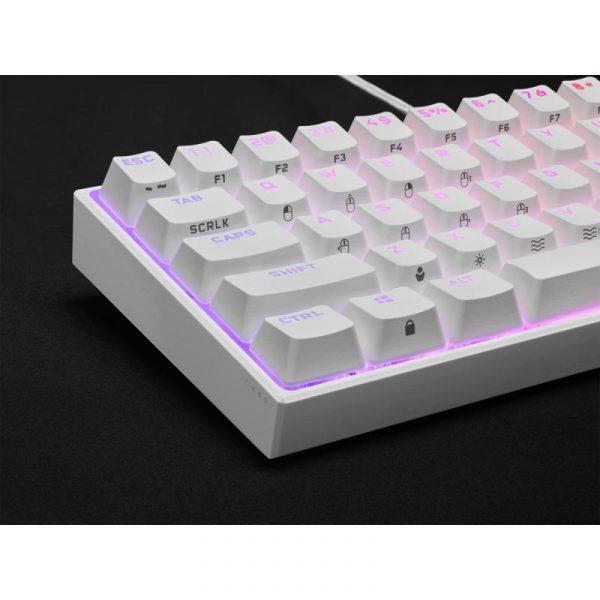 CORSAIR K65 MINI 60% mecanica, alb  Full Key (NKRO) - imagine 12