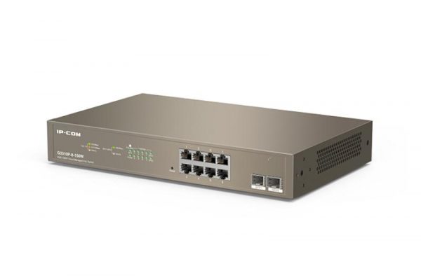 IP-COM 8-Port Gigabit Ethernet managed switch, G3310P-8-150W; Network standard: IEEE - imagine 5