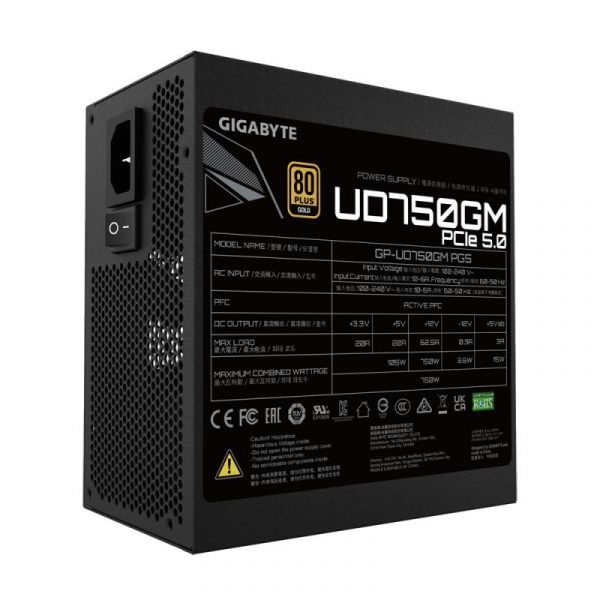 Sursa Gigabyte 750W UD750GM PG5 80 PLUS GOLD - imagine 11