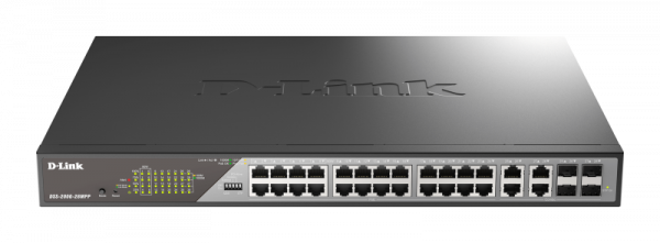 D-Link Switch DSS-200G-28MP,24 x 10/100/1000 Mbps PoE, 4 x Combo - imagine 6