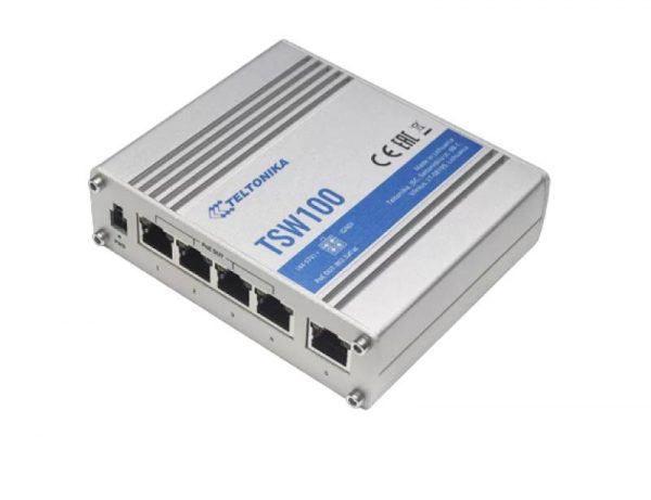 TELTONIKA INDUSTRIAL 5PORT Unmanaged POE+ Switch TSW100, Interfata: 5 x - imagine 8