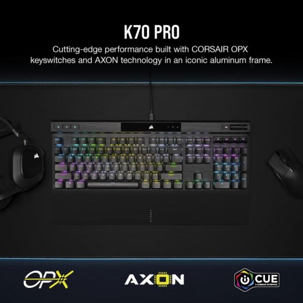 Tastatura gaming mecanica CORSAIR K70 PRO RGB Optical with PBT - imagine 6