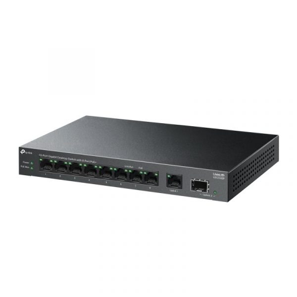 "10-Port Gigabit Desktop Switch with 8-Port PoE+ PORT: 8× Gigabit - imagine 9