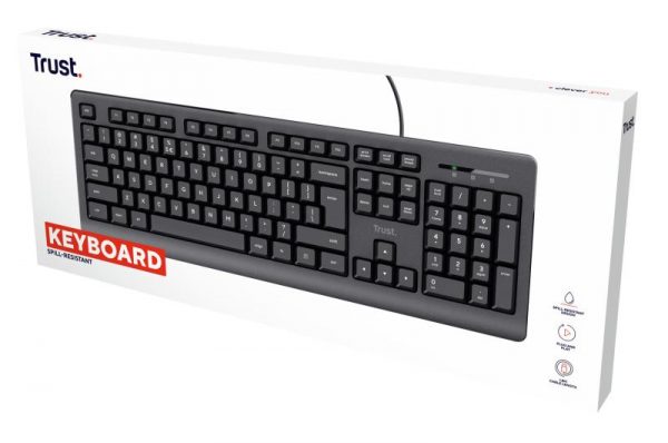 Tastatura cu fir Trust, negru - imagine 9